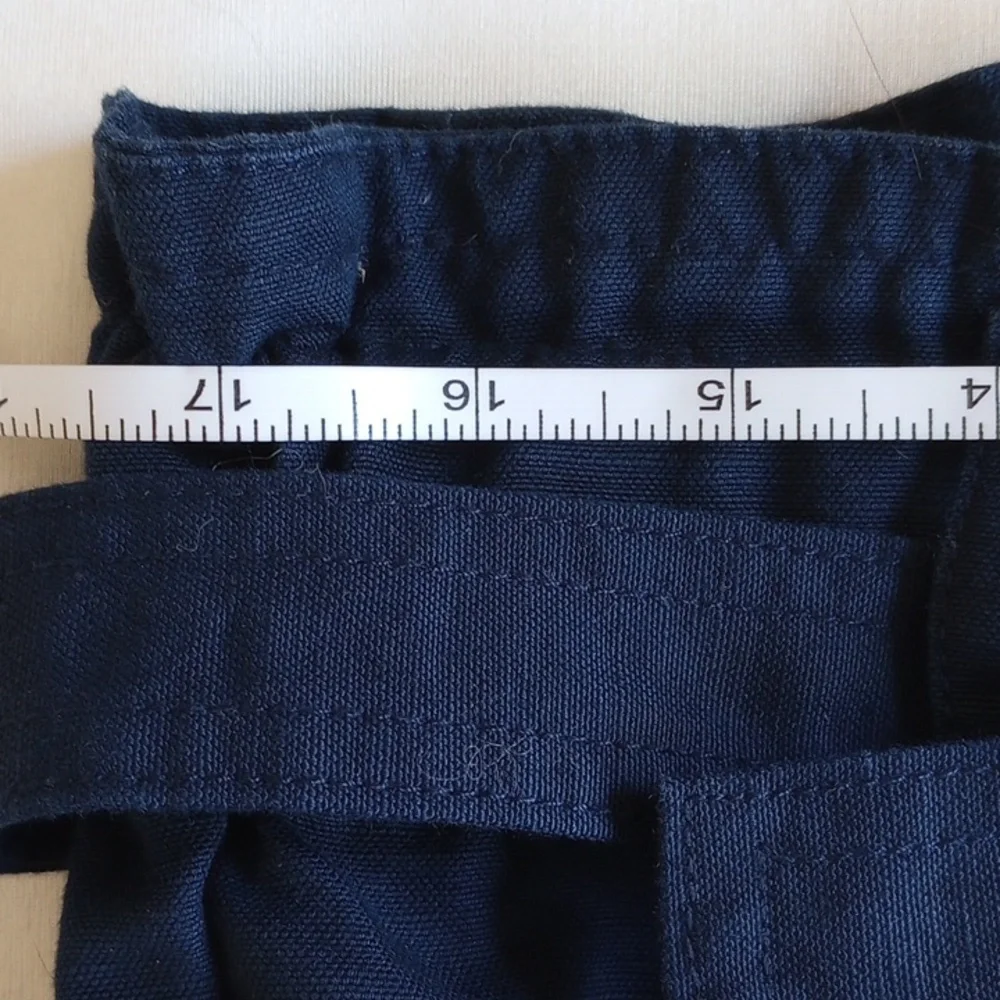 NWOT Cotton Linen The Paperbag Pant 14 Cropped Hyper Navy Banana Republic